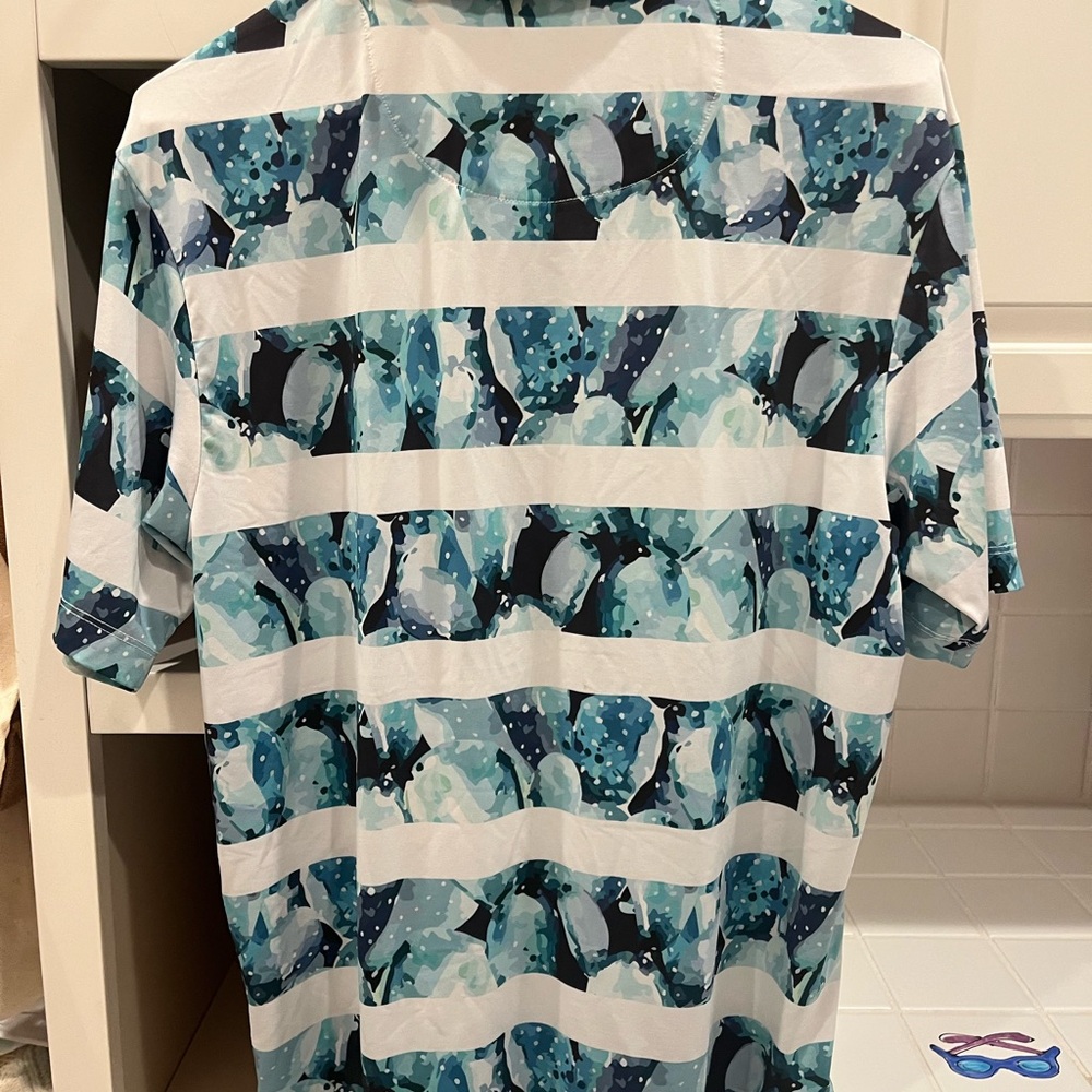 Bad‎ Birdie Blue and White Polo Shirt - Picture 5 of 5